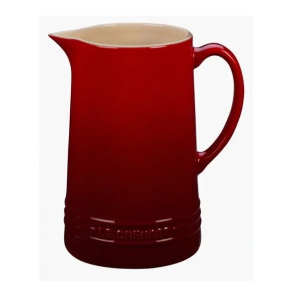 Le Creuset 1.5L Pitcher Cerise Red 1 5/8 Qt Second Choix Ombre Stoneware NEW - Picture 12 of 12